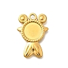 304 Stainless Steel Pendant Cabochon Settings STAS-E545-04E-G-1
