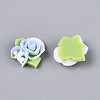 Flower Opaque Resin Cabochons CRES-T025-24-3
