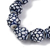 Handmade Blue and White Porcelain Beads Strands PORC-I027-13A-3