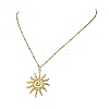 304 Stainless Steel Sun Pendant Satellite Chain Necklaces NJEW-JN06507-2
