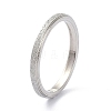 Non-Tarnish 2mm Matte Plain Dome Finger Ring for Girl Women RJEW-C012-01C-P-3