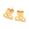 304 Stainless Steel Stud Earrings EJEW-P235-01G-1