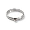 Non-Tarnish 304 Stainless Steel Open Cuff Rings Findings STAS-K278-03P-2