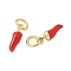 Brass Enamel Charms KK-C110-18A-G-2