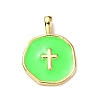 Brass Enamel Pendants KK-G417-01LG-03-1