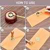 CRASPIRE 4Pcs 4 Styles Golden Tone Brass Wax Seal Stamp Head AJEW-CP0007-49B-03-6