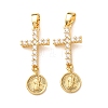 Religion Brass Pave Clear Cubic Zirconia Pendants CU-CBA40F6-01G-1