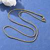304 Stainless Steel Rope Chain Necklaces X-NJEW-F226-03G-02-4