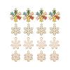 24Pcs 4 Style Alloy Enamel Pendants FIND-LS0001-10-NR-2