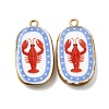 Fruit & Floral & Animals Printed Handmade Porcelain Pendants STAS-Z207-01G-05-1
