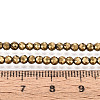 Electroplate Glass Beads Strands X-GLAA-H021-01B-FP07-4