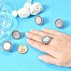 Vintage Adjustable Iron Finger Ring Components Alloy Cabochon Bezel Settings LS-X-PALLOY-Q300-14AS-NR-2