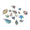 Biyun 30Pcs 15 Style Rainbow Color Alloy Pendants FIND-BY0001-18-3