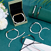 6Pcs 6 Styles Transparent Glass Vial Link Bracelets BJEW-PH01888-2
