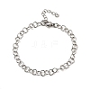 304 Stainless Steel Link Chain Bracelets for Women Men BJEW-A050-02P-4