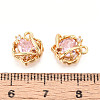 Brass Pave Cubic Zirconia Pendants KK-T074-106G-3