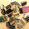 160Pcs 4 Colors Iron Ribbon Crimp Ends IFIN-CJ0001-48-7