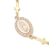 Brass Sideways Link Chains Bracelets BJEW-JB13257-3