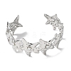 Hammered 304 Stainless Steel Cuff Bangles BJEW-D384-01P-2