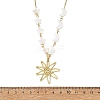 Alloy Sun Pendant 304 Stainless Steel Cable Chain Necklaces for Women NJEW-JN06696-4