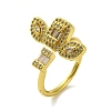 Brass with Cubic Zirconia Rings LS-RJEW-B057-04G-03-1