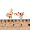Brass Micro Pave Cubic Zirconia Charms KK-Z129-01G-04-3