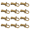 SUPERFINDINGS 12Pcs Tibetan Style Alloy D-Ring Anchor Shackle Clasps FIND-FH0008-01-1