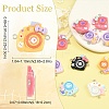 10Pcs Opaque Resin Connector Charms RESI-YW0006-07-3