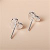 Heart Enamel Stud Earrings for Girl Women EJEW-BB46109-A-3