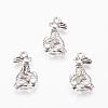 Tibetan Style Alloy Bunny Pendants TIBEP-E150-06AS-2