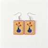 Acrylic Glitter Powder Dangle Earrings for Women WGA022A-06-1