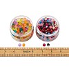 Transparent Frosted Glass Beads and Two Tone Crackle Glass Beads FGLA-CD0001-01-11