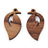 Natural Walnut Wood Pendants WOOD-T023-18-1
