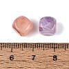 Two Tone Opaque Acrylic Beads OACR-Q205-03-4