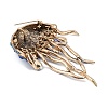 Jellyfish Alloy Rhinestones Tassel Brooches JEWB-S022-11A-3