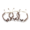 Synthetic Goldstone Braided Round Bead Bracelets BJEW-K251-06K-1