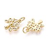 Brass Micro Pave Cubic Zirconia Pendants KK-T071-98G-2