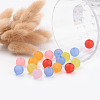 12mm Mixed Transparent Round Frosted Acrylic Ball Beads X-FACR-R021-12mm-M-3