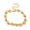 Brass Round Link Chains Bracelets for Women BJEW-H639-12G-4