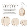 Yilisi DIY Unfinished Wooden Pendant Earring Making Kits DIY-YS0001-17-1