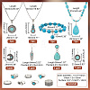   Synthetic Turquoise Pendant Necklace & Stretch Bracelets & Dangle Earrings & Ring Jewelry Sets SJEW-PH0001-13-2