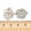 Non-Tarnish 304 Stainless Steel Pendants STAS-H184-21P-3