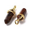 Synthetic Mahogany Obsidian Pointed Pendants G-K329-14G-3