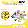 20Pcs Glass Cabochons GGLA-YW0001-28-2