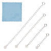 4Pcs 4 Styles Sterling Silver Chain Extender Sets DIY-GO0002-28-1