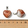 Natural Red Rainbow Jasper Pendants G-F820-10A-24-3