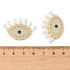 Brass Micro Pave Colorful Cubic Zirconia Beads CU-CBA9CBD-15G-3