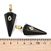 Natural Obsidian Pointed Pendants GG-CBA19F2-02G-08-3