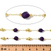 Handmade Lapis Lazuli Faceted Round Beaded Chains CHC-F021-01G-09-2