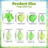 240Pcs 8 Styles Transparent Acrylic Pendants TACR-YW0003-52-2